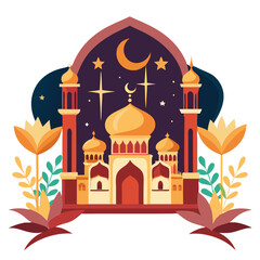 Beautiful Ramadan Kareem traditional festival card design