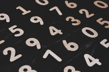 Background of numbers. from zero to nine. Numbers texture. Finance data concept. Matematic....