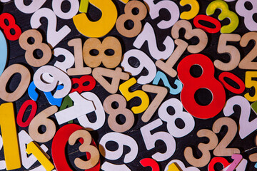 Abstract background with random numbers. Business pattern. banking activity with numbers and mathematics.