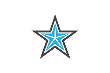 Obraz premium silver star on white background