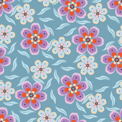 textile design with flower pattern image
