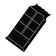 Chocolate Bar Silhouette Vector Illustration