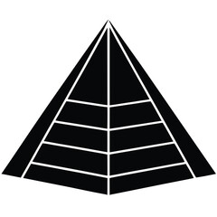 Egyptian Pyramid Silhouette Vector Illustration