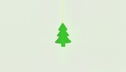 Obraz premium Minimalist pine tree air freshener illustration