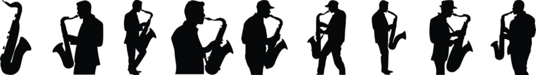 Musician silhouette set vector design big pack of music illustration and icon