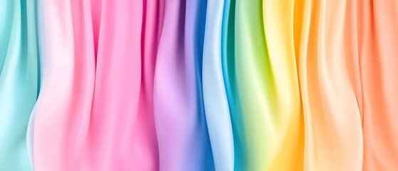 Fototapeta premium A rainbow of colors is shown on a piece of fabric