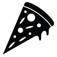 Pizza Slice Silhouette Vector Illustration