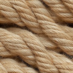 Fototapeta premium Woven rope texture detail natural fiber background seamless tile pattern square design environment for textiles