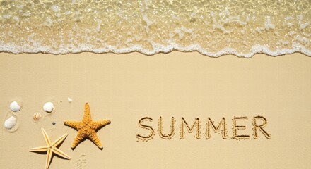 Summer vacation concept banner with copy space