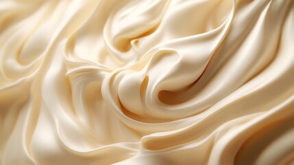 Obraz premium Creamy Beige Draped Fabric Soft Texture Background