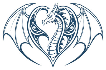  Metallic heart shape, tribal design, chrome finish, sharp edges, intricate details, symmetrical, gothic style, biomechanical elements, silver and blue tones, 3D rendering, fantasy art, tattoo-inspire