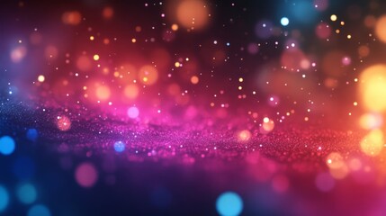 Abstract Colorful Glitter Background with Lights
