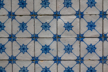 Azulejo white-blue tiles, Madeira, Portual