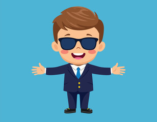 funny cartoon office worker