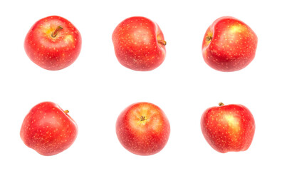 Red Apple different views in PNG format
