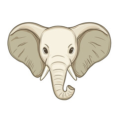 Fototapeta premium Artistic Digital Illustration of an Elephant Head