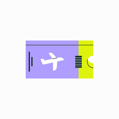 Airplane Ticket In Flat Vector Illustration Symbolizing Travel, Flight Booking, And Air Transportation, Isolated On White Background