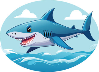 dolphin jumping out of water vector design.