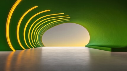 Naklejka premium Emerald Green Generative Art Gallery Zoom Room Background