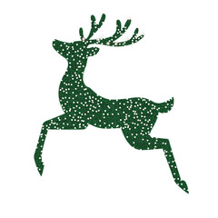 Fototapeta premium Sparkling Holiday Reindeer Silhouette With Snowflake Pattern