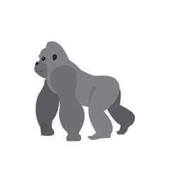 gorilla ape animal vector illustration emoji silverback