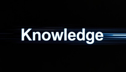 Dynamic Knowledge Display: A Vibrant Text Overlay on a Dark Background