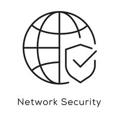 Network Security Icon – Secure Internet Infrastructure and Cyber Defense