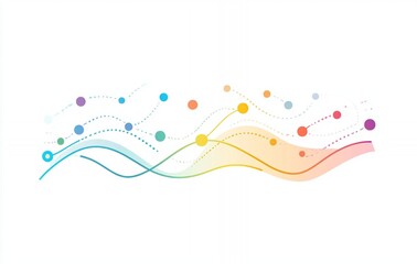 Abstract Colorful Waves Flowing Design Modern Dynamic Background art dots blue pink lines style