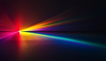Vibrant Spectrum Light Streaks Against a Dark Background
