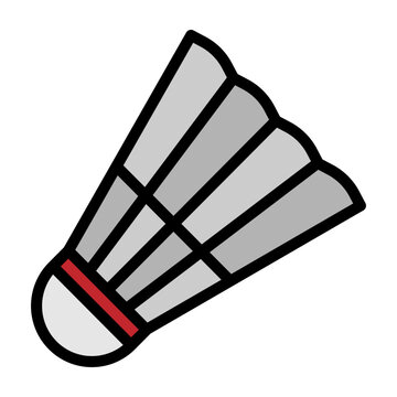 Bedminton Shuttle Vector Filled Icon Design
