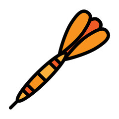 Darts Vector Filled Icon Design
