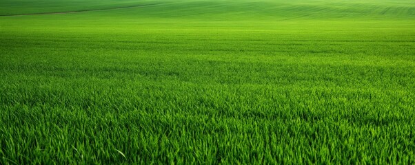 Obraz premium green wheat field in summer