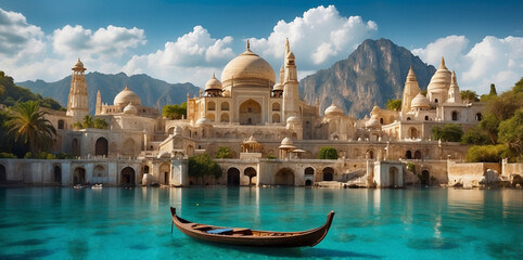 Naklejka premium city grand canal