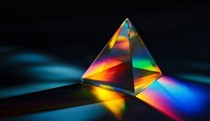 Vibrant Spectrum Light Streaks Against a Dark Background