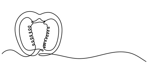 tomato continuous one line drawing, Abstract red shaped tomato. single line tomato icon, One continuous line drawing Tomato vegetable. Tomato single line illustration, Tomato one line drawing art.