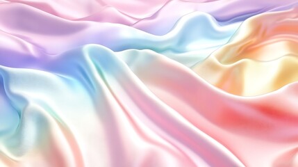 Obraz premium Pastel Draped Silk Fabric Showing Soft Hues