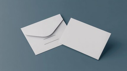 Realistic blank postcard illustration suitable for mockups rendered in 3D