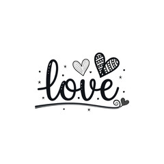 Naklejka premium valentine day typography t-shirt