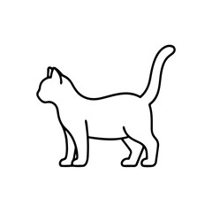Cat outline icon vector illustration design. Cat line art.