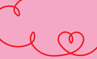 Cute Valentines Day abstract flat illustration. Hand drawn heart shapes, abstract background, valentines day concept for kids education, party, celebration, banner, frame	