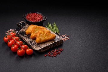 Hash browns with potatoes and onions, salt and spices