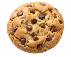 chocolate chip cookies isolated