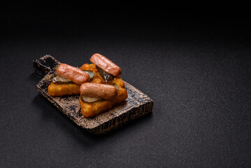 Hash browns with potatoes and onions, salt and spices