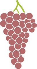 Grapes logo. Isolated grapes on white background