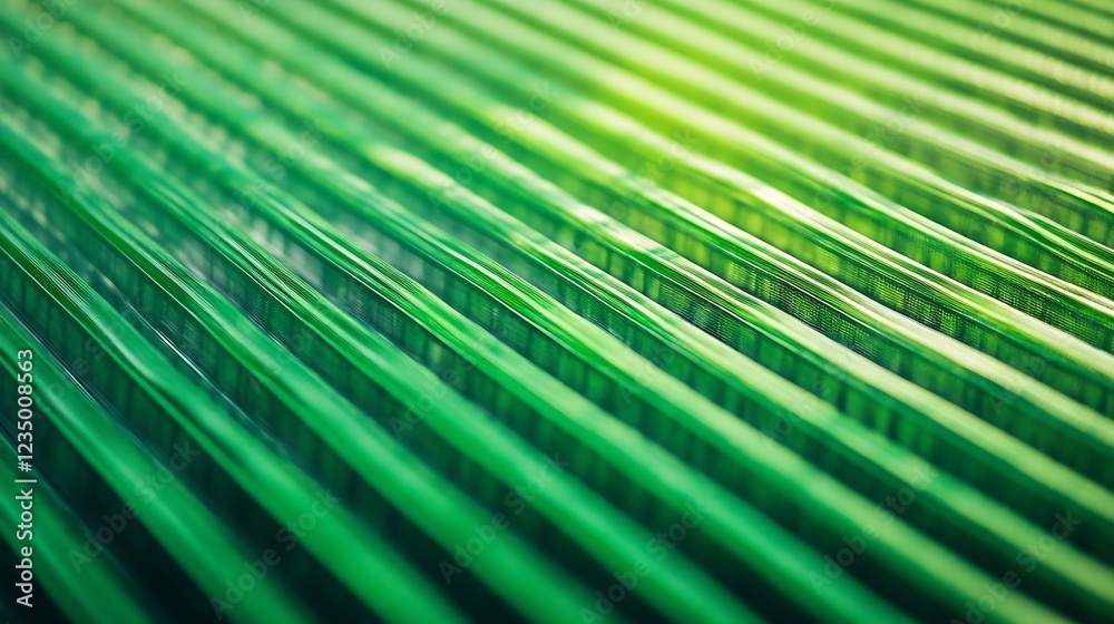 Poster Close up of vibrant green plant leaves in sunlight creating abstract texture patterns : Generative AI