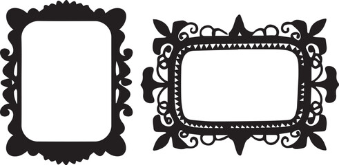 Set frames. Hand drawn vector illustration