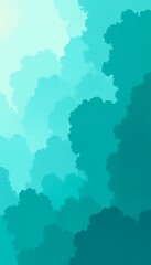 Obraz premium Abstract_Teal_Gradient_Background_Cloudy_Texture_Digital_Art