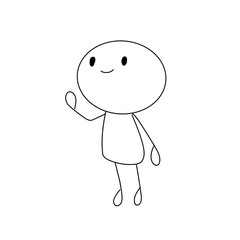 hand drawn doodle stickman