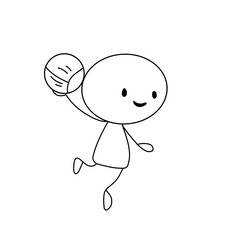 hand drawn doodle stickman