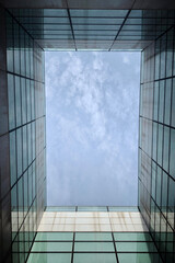 Sky view form the middle of office building
